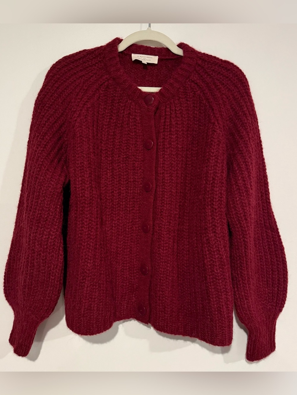 Sézane Burgundy/Garnet Red Emile Cardigan Size Small